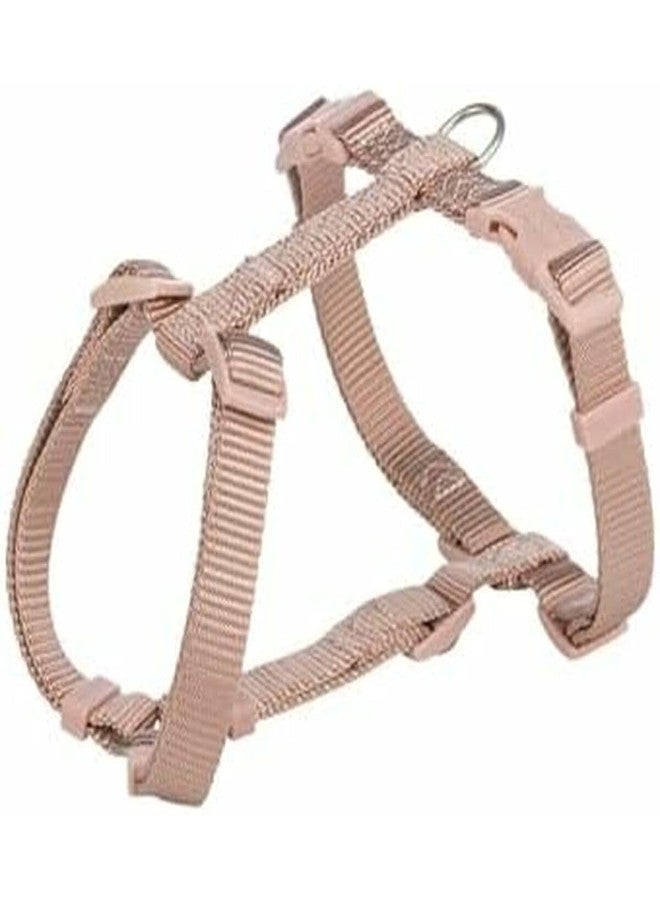 Trixie Premium H-Harness for Dogs Adjustable Webbing with Chest Strap & Double Belly Buckles, Comfortable & Secure Fit, Certified for Animal Welfare and Daily Use, M-L: 52-75 cm/20 mm, Blush
